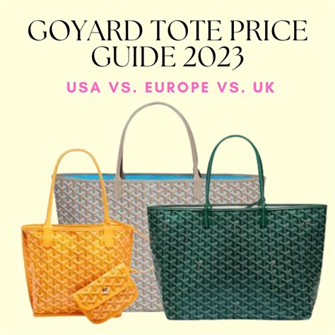 cheap goyard uk|Goyard tote price guide.